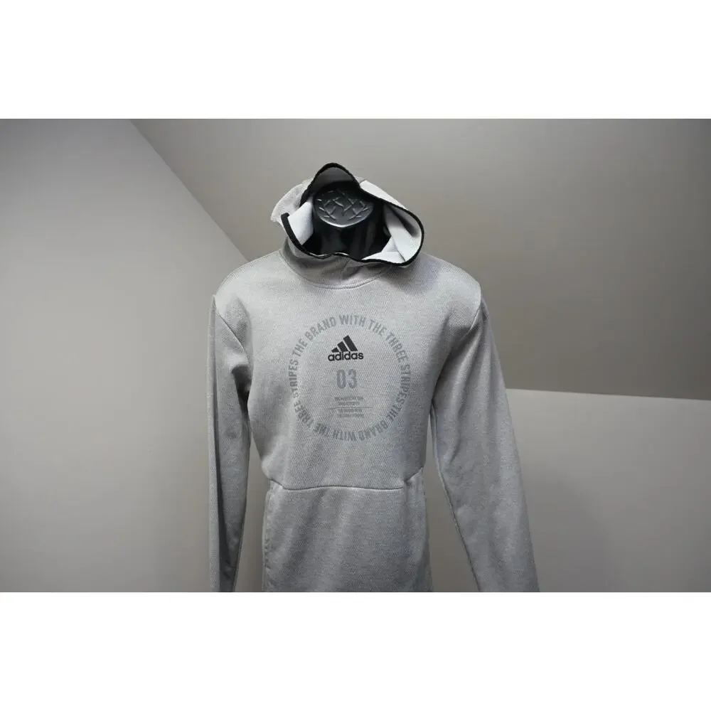 Adidas‎ Hoodie ClimaWarm Athletic Pullover Sweater Gray Mens Size Medium